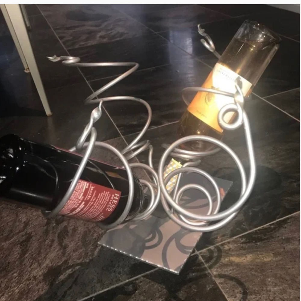 Wine rack , modern sculpture centerpiece